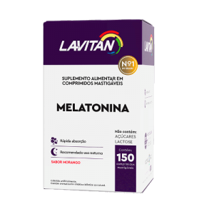 Lavitan Melatonina Morango C/150 Ajuda A Combater A Insônia