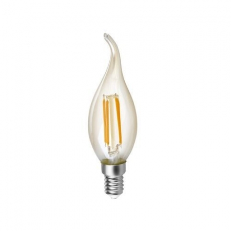 Lampada Led Filamento Ambar C35 E14 4W - Sorte Luz