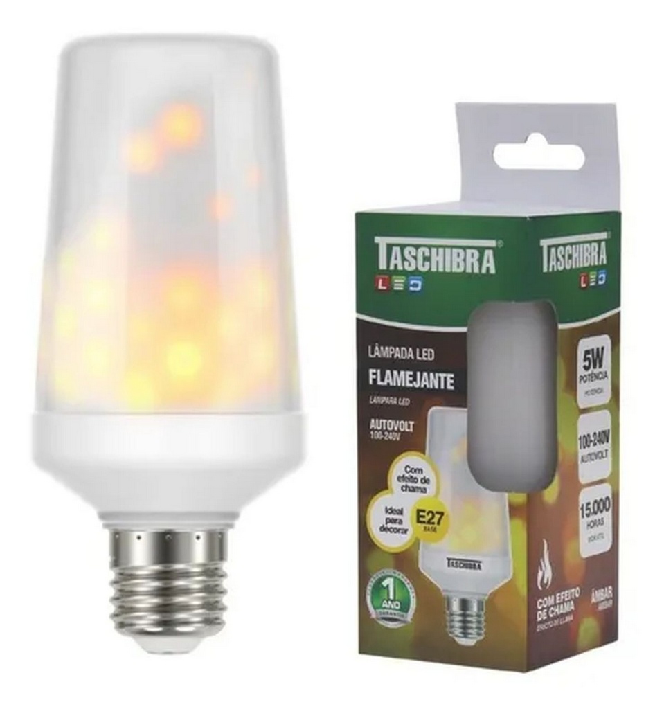 Lampada Led Flame Ambar E27 5W - Tashibra