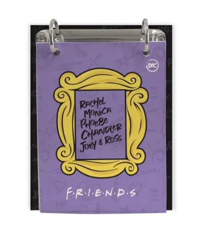 Caderno argolado mini fichario FRIENDS c/80 fichas