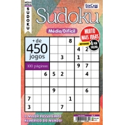 Livro Sudoku Ed. 16 - Médio/Difícil - Só Jogos 9x9 - 6 Jogos por página