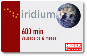 Cartão Pré Pago 600 minutos para Telefone via Satélite Iridium 9555