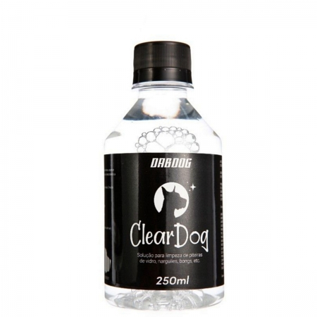 Clear Dog 250 ml, marca DabDog - Solução limpadora para bongs, narguiles, pipes e piteira de vidro