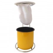 Kit Mini Coador de Café Com Caneca Amarela