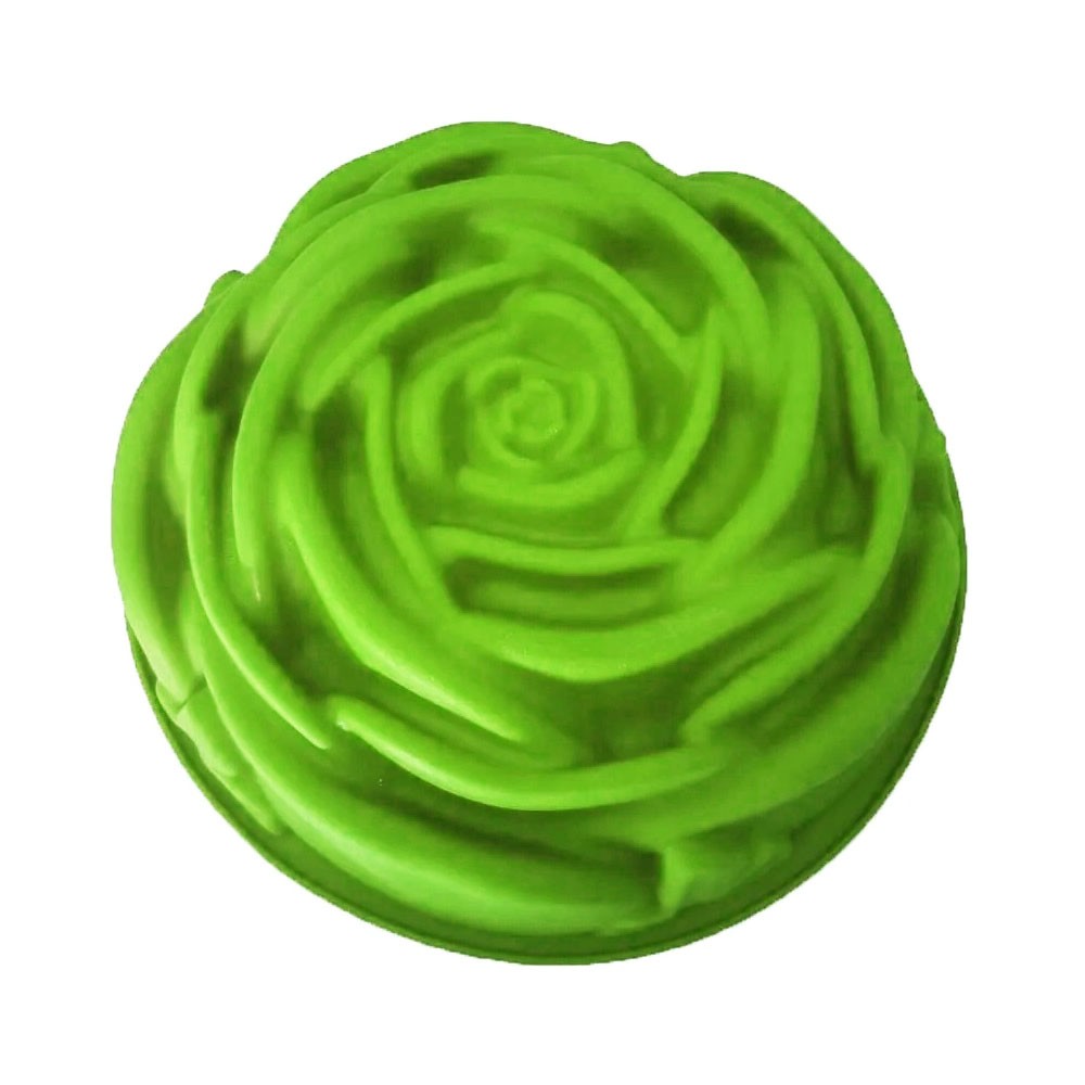 Forma de Silicone Rosa Flor Bolo Sobremesa Doces Torta Antiaderente Assadeira Cozinha Kit 2 Uni