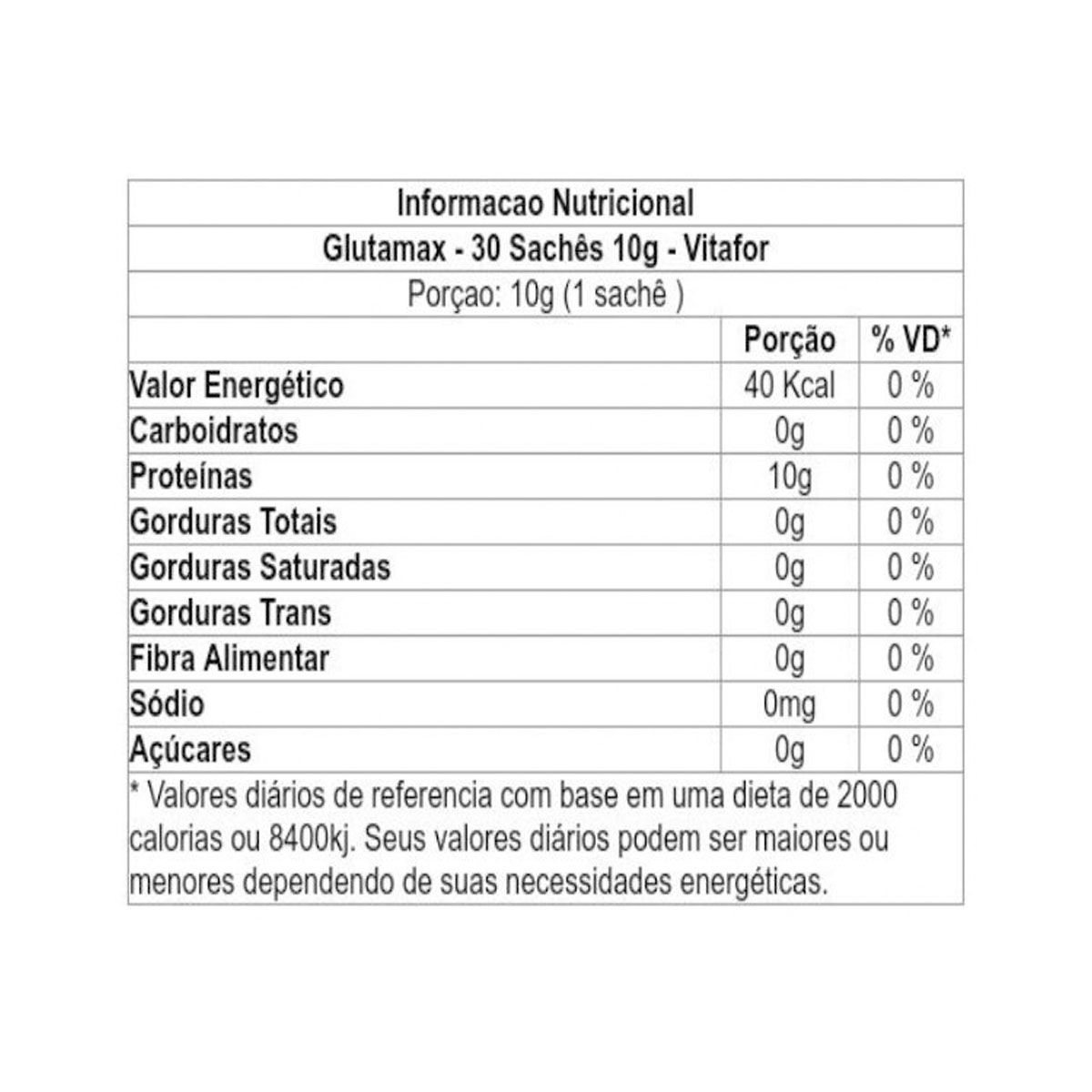 Glutamax 30 Sachês 10g - Vitafor