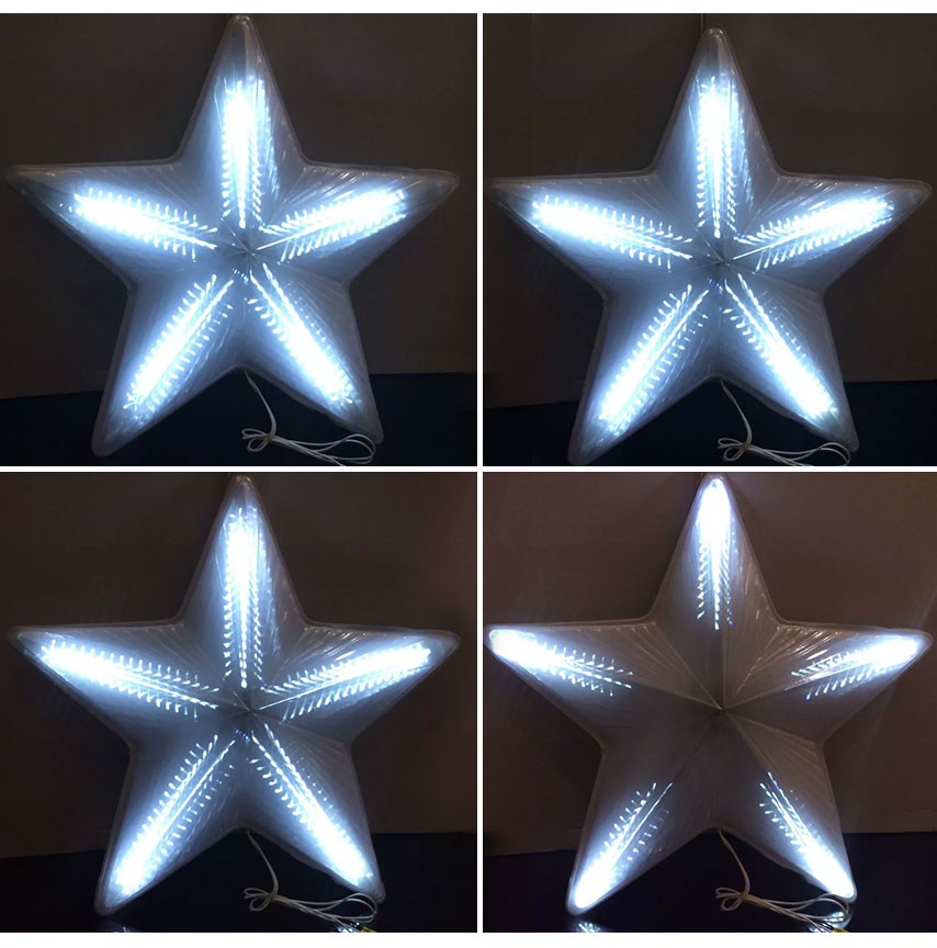 Estrela de Natal Pisca Pisca de Led Bivolt Grande Efeito Natalino Branco  (JA-81124) - Ideal Importados