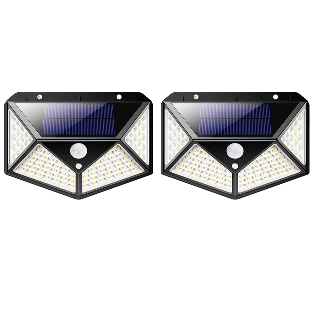 Luminaria Solar  Kit 2 uni Sensor de Movimento Presença LED  Lampada Prova d'Agua Iluminaçao
