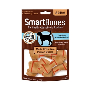 Osso Ossinho P/ Cães Smartbones Manteiga Amendoim Mini 8 Unidades - Peanut Butter