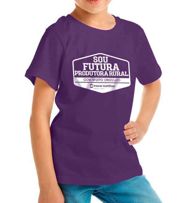 Camiseta Infantil Feminina Roxa