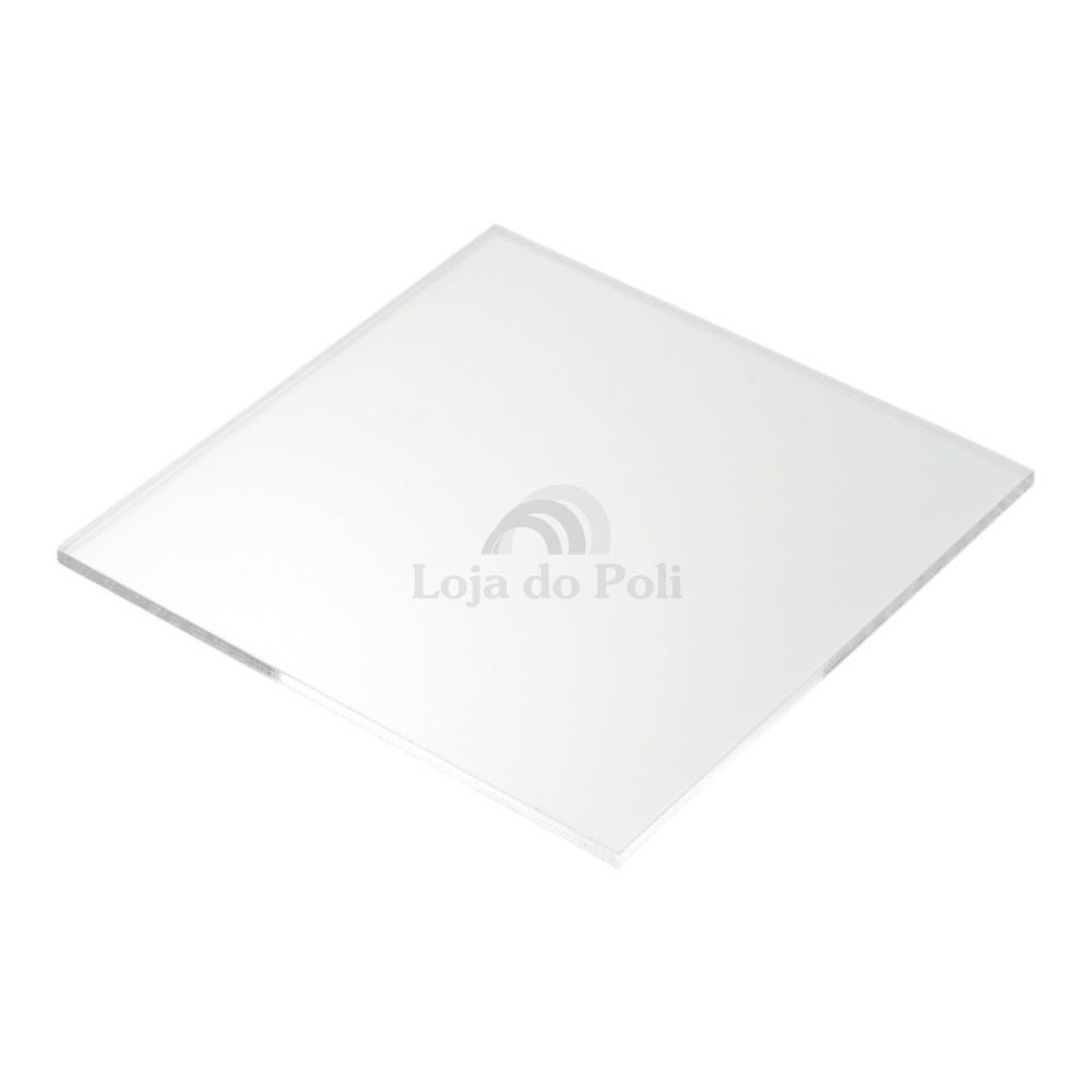 Placa De Acrilico Transparente 100cm x 150cm Espessura 10mm, Chapa De Acrilico Cristal, Incolor