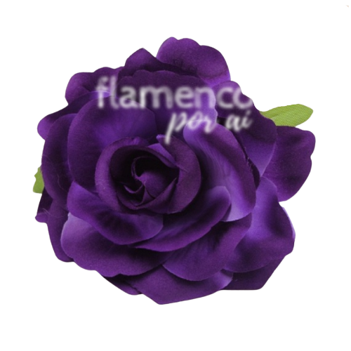 FLOR rosa espanhola flamenco 10cm com presilha