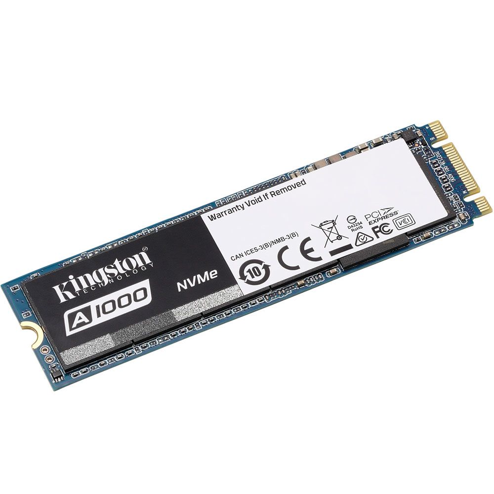 SSD Kingston A1000 M.2 2280 240GB PCIe NVMe Ger 3.0 x 2 Leituras: 1.500MB/s e Gravações: 800MB/s - SA1000M8/240G