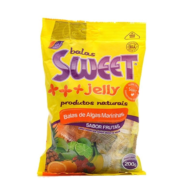 Balas de Algas Marinhas Sabor Frutas 200g - Sweet Jelly