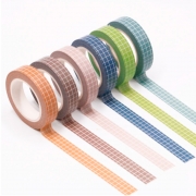 Washi Tape Grid Fine - 5 cores diferentes