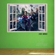 Adesivo Parede Janela 3D Vingadores Avengers mod02