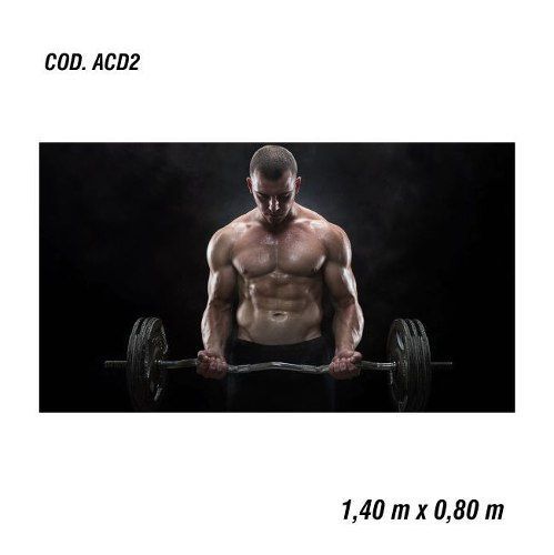 Adesivo De Parede Academia Fitness Musculação mod02