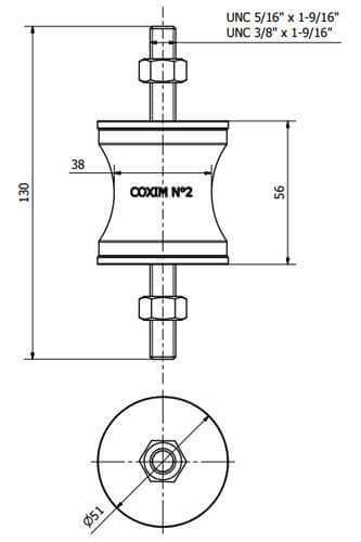 Coxim Vibra-Stop N.2 Para Motores E Compressores