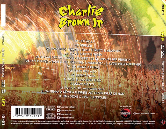 CD CHARLIE BROWN JR - MUSICA POPULAR CAIÇARA VOL. 2