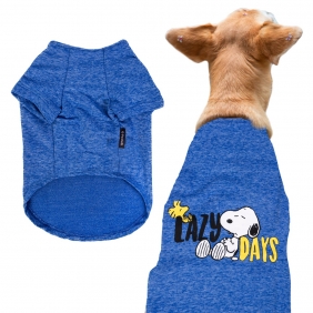 Camiseta de Inverno Zooz Pets Snoopy Lazy Days Azul