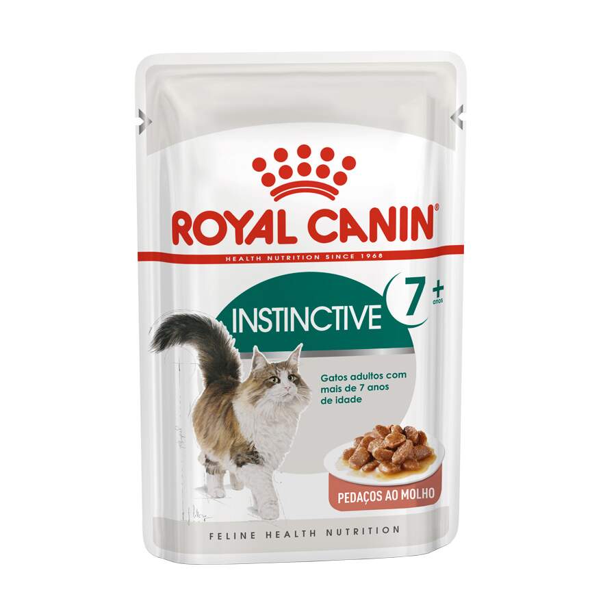Ração Royal Canin Sachê Feline Health Nutrition Instinctive +7 para Gatos Adultos 85g