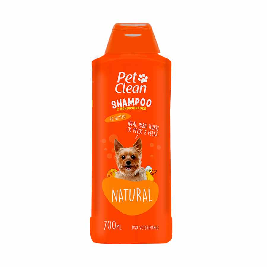 Shampoo e Condicionador Pet Clean Natural para Cães e Gatos 700 ML