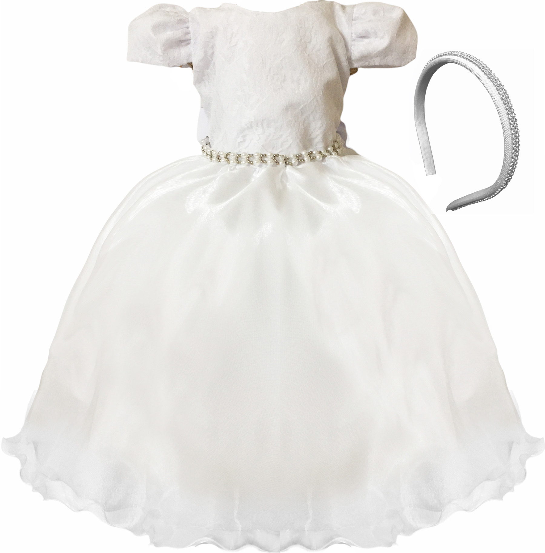 Vestido Festa Infantil Princesa - Paris Branco1