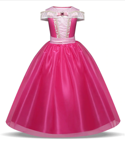 Vestido Princesa Rosa Pink Longo Luxo