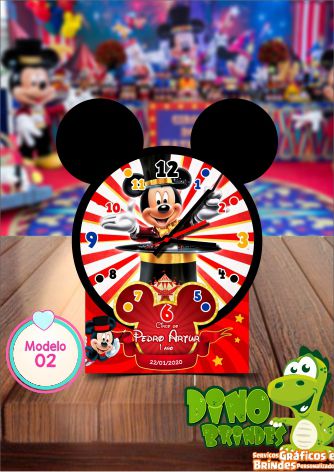 Relógio de mesa Mickey circo