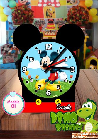 Relógio de mesa Turma do Mickey