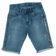 Shorts Jeans Clube do Doce Ciclista