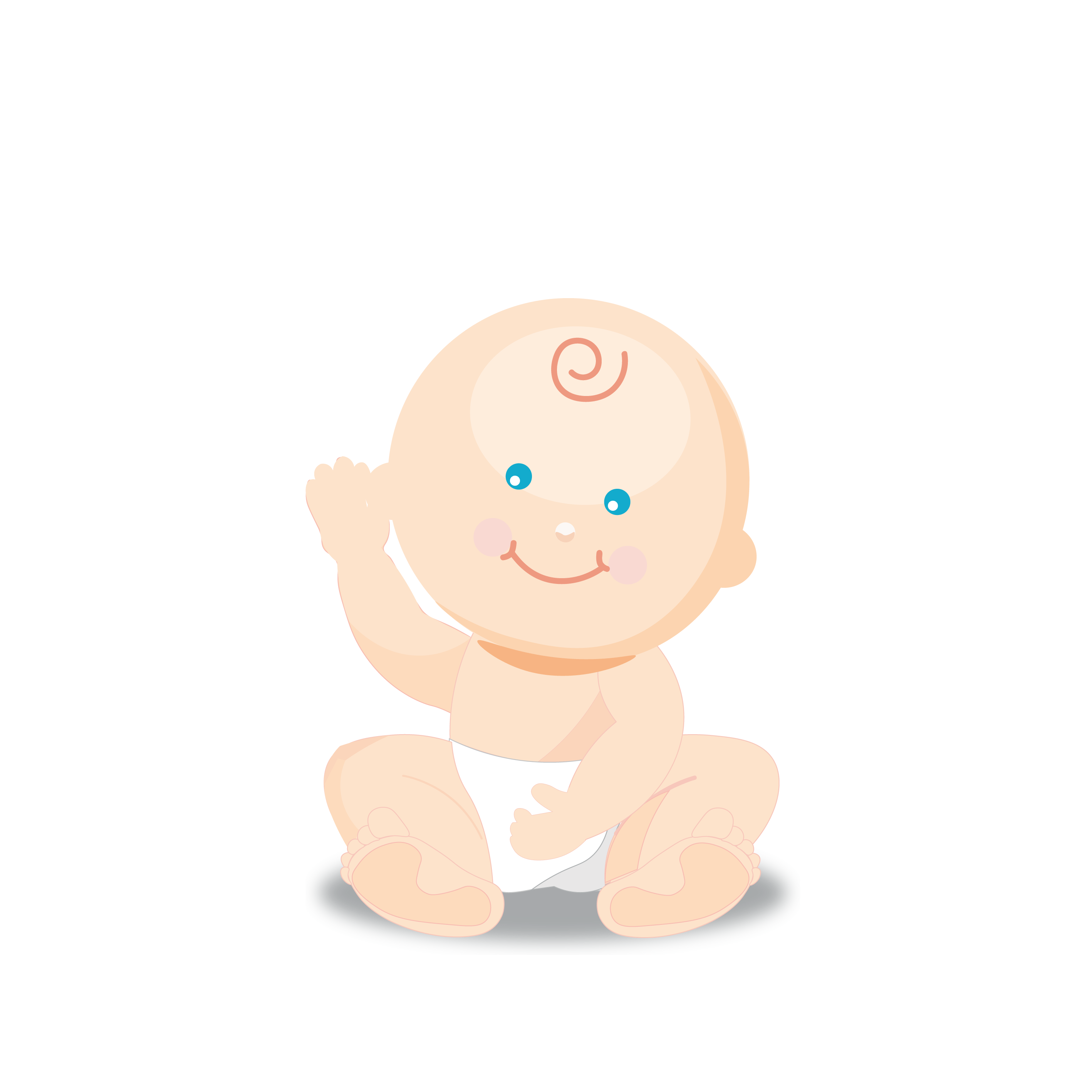 Kit 4 Peças com Body Manga Longa Mijão (Culote) e Bandana Impermeável Infantil Malha Liso Branco e Azul Bebê