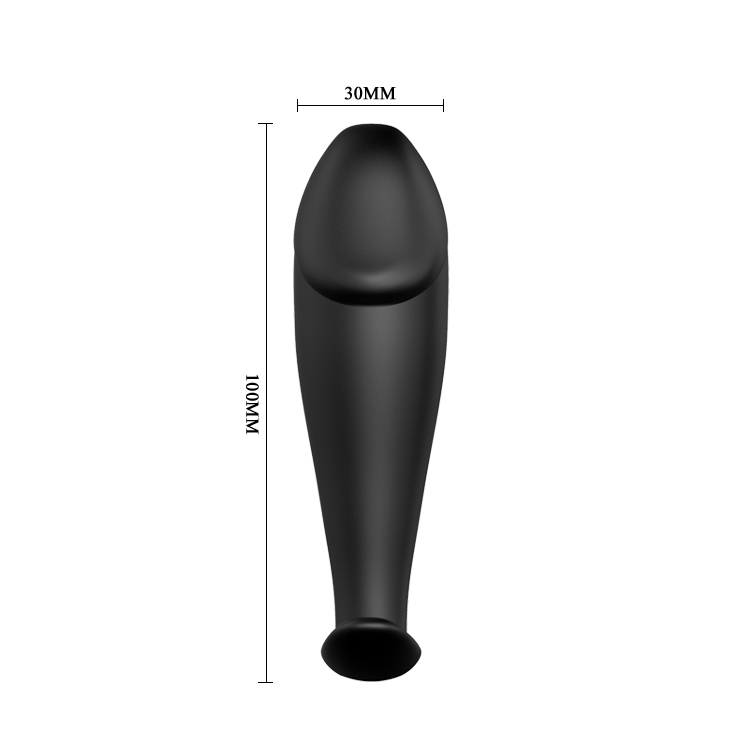 Plug anal em silicone formato glande com vibro