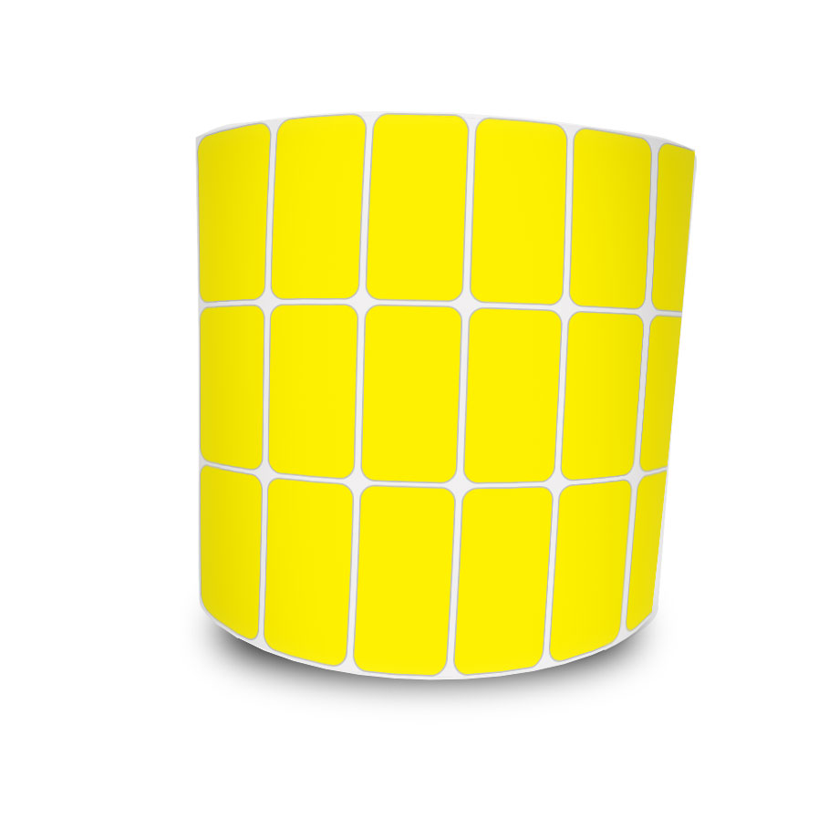 Etiqueta Adesiva Amarela Fluorescente - 33X22 - 3 Colunas
