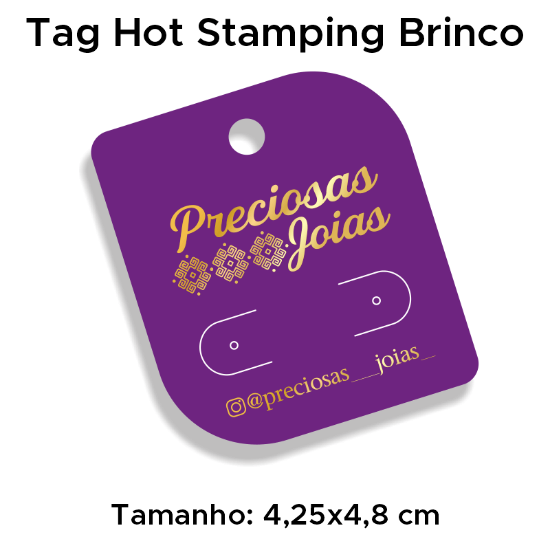 Tag Hot Stamping Brinco - 4,25x4,8 cm