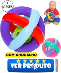 Brinquedo Bola Maluquinha Com Chocalho Didatico Mercotoys  1 Ano - Espaco Da Magica