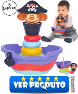 Brinquedo Educativo Baby Pirata Didatico Mercotoys  1 Ano - Espaco Da Magica
