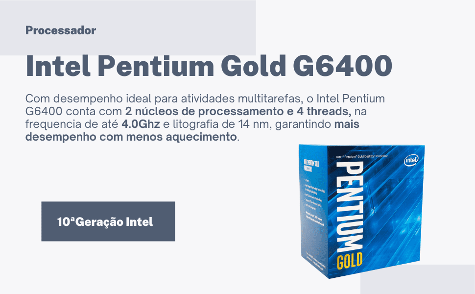 Processador Intel Pentium Gold G6400