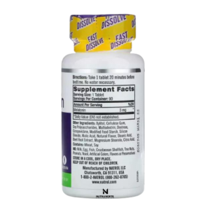 Melatonina dissolução rápida morango - 3 mg - 90 Cápsulas