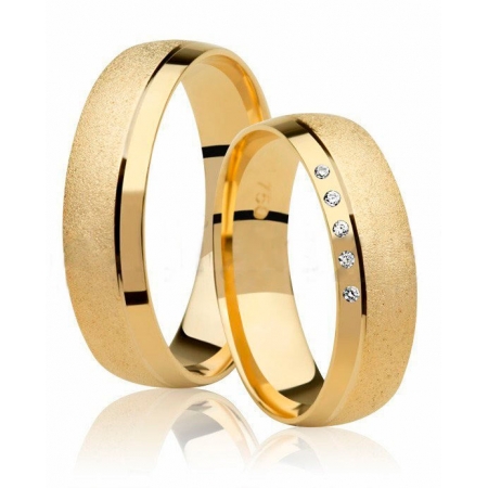 Aliança de Casamento Promise em Ouro 18k Duplo Acabamento - Unitária (5.5mm)