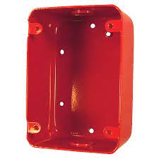 Caixa para acionador interno - FMM-100BB-R + Surface backbox, 4.75x3.25x2.25", red - BOSCH