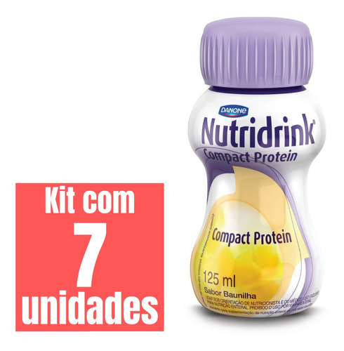 KIT NUTRIDRINK COMPACT PROTEIN BAUNILHA 125ML - 7 UNID