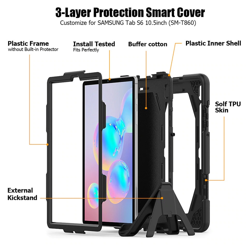 Capa Protetora Skudo Survivor - Samsung Galaxy Tab S6 - T860 / T865 (Tela 10.5)