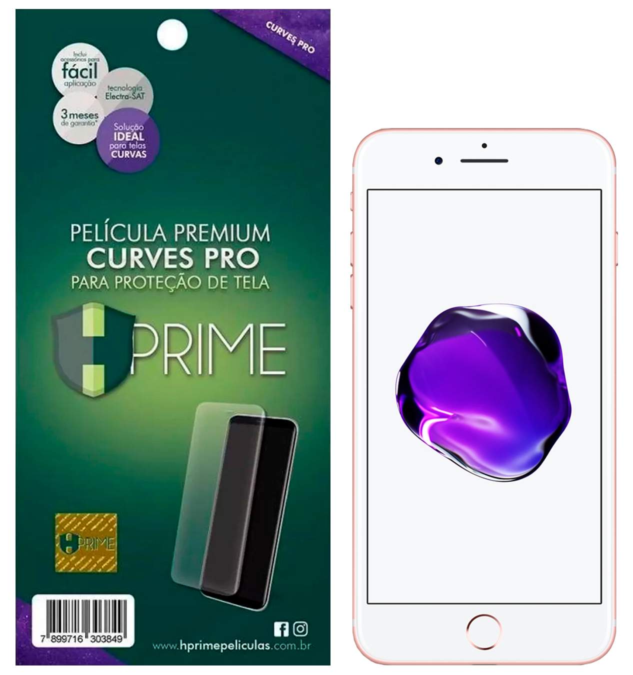 Pelicula Hprime Curves Pro para Apple iPhone 7 Plus / 8 Plus (Tela 5.5)