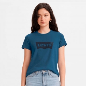 Camiseta Levi's® The Perfect Azul Manga Curta