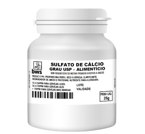 Sulfato de Calcio U.S.P (CaSO4 . 2H2O) - 25G