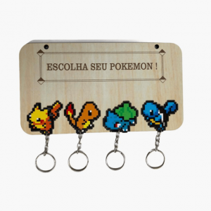 Porta-Chaves Pokémon com Chaveiro