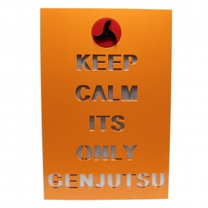 Quadro em Relevo Keep Calm Genjutsu - Naruto