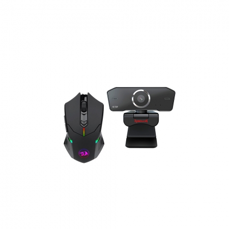 Kit Gamer Redragon - Webcam Gamer Streaming Fobos 2 HD720 GW600-1 + Mouse Gamer Centrophorus 2 M601-RGB