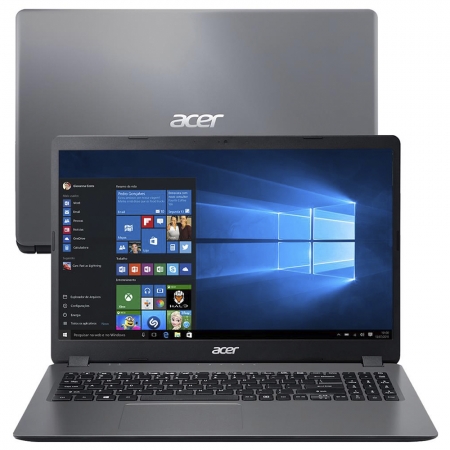 Notebook Acer A315 Core I3 1005g1 Memoria 12gb Ssd 480gb Tela Hd 15.6" Sistema Windows 10 Home 